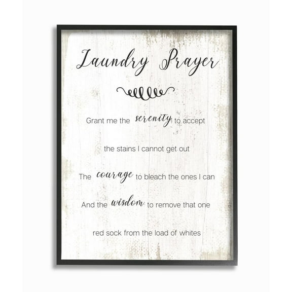 Stupell Industries Family Laundry Room Prayer Faith Inspired Humor Designed by Daphne Polselli