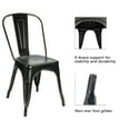 thumbnail image 4 of Lacoo Set of 4 Metal Dining Chair Indoor-Outdoor Use Stackable Classic Trattoria Chair Chic Dining Bistro Cafe Side Metal Chairs, Black Gold, 4 of 5
