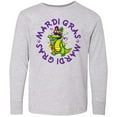thumbnail image 3 of Inktastic Mardi Gras 2021 Party Alligator Long Sleeve Youth T-Shirt, 3 of 5
