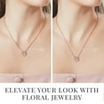 thumbnail image 3 of MomentWish D Color VVS1 Simulated Diamond Rose Flower Necklace Earrings Set for Women 925 Sterling Silver Jewelry Sets, 3 of 8