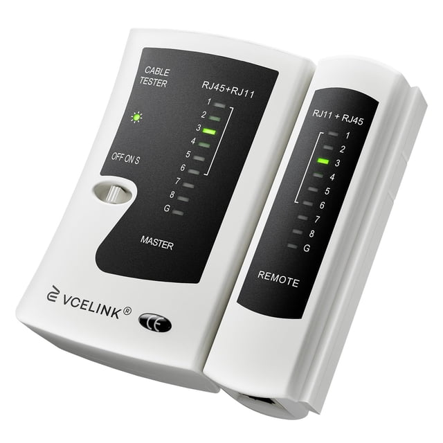 VCELINK Network Cable Tester, RJ45 Ethernet Cable Tester for Cat6/Cat5/Cat7 LAN Cable & RJ11 Phone Cable