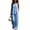 Light Blue, variant on Womens 2 Piece Outfit Sets 100% Cotton V-Neck Button-Front Blouse with Matching Flowy Trousers