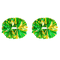 YOUHO Cheerleading Pom Poms with Baton Handle for Team Spirit Sports Dance Cheering Kids Adults(2 packs)