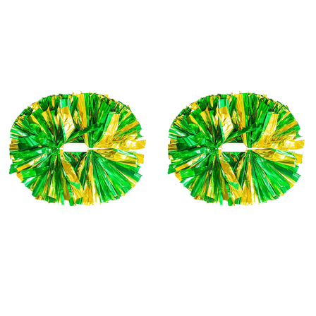 YOUHO Cheerleading Pom Poms with Baton Handle for Team Spirit Sports Dance Cheering Kids Adults(2 packs)