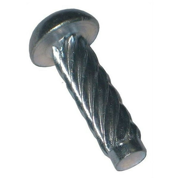 U-Drive Screw, #2 Thread Size, Zinc Plated Steel, 8/125 Head Ht, 3/16 in Lg, 100 PK(DS-0203-100)