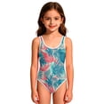 thumbnail image 3 of CCRFTGI Swimsuit for Child Girls Size 6-7 2026 Summer One Piece Bathing Suit Beach Print Swim Vacation Girls Clothes Girls Bathing Suit Light Blue 7-8 Years, 3 of 7