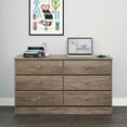 thumbnail image 5 of Prepac Astrid 6-Drawer Double Dresser, Drifted Gray, 5 of 12