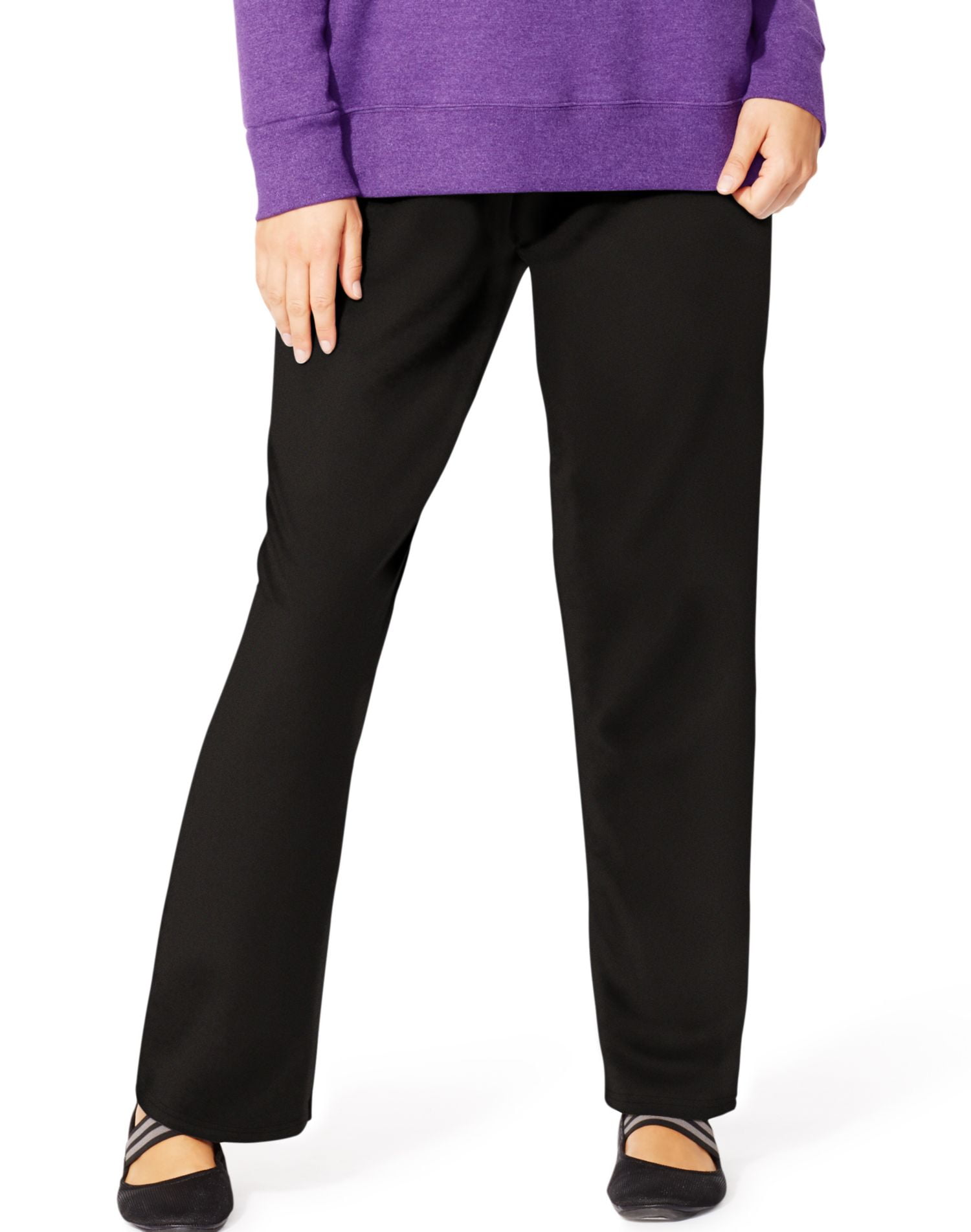 womens open hem fleece joggers