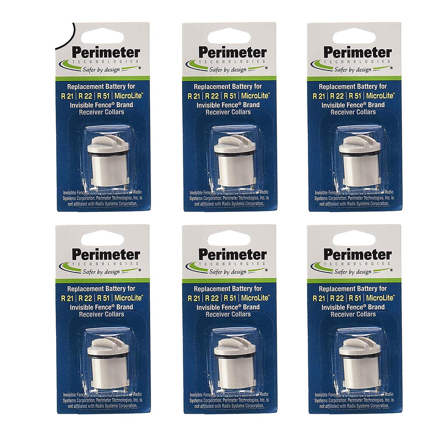 Perimeter Technologies Dog Fence Batteries (6 Pack) Compatible