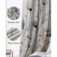thumbnail image 3 of Watercolor Floral Blackout Curtains for Bedroom Living Room Darkening Curtains 84 Inch Length 2 Panels Set Spring Blooms Botanical Window Curtain Insulated Window Treatment Grommet Drapes 52"x84", 3 of 9