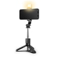 thumbnail image 1 of Selfie Stick Tripod Extendable Phones Selfie Extension Rod Portable Lightweight Phone Tripod Stand With Fill Light 360-Degree Rotation For Face Time Zoom Meeting L11s stainless steel black, 1 of 5