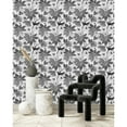 thumbnail image 2 of Black and White Floral Wallpaper Peel-and-Stick - 25"W x 225"H, 2 of 3