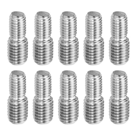 

Uxcell M10x1.5 to M12x1.75 Double End Threaded Stud Screw Bolt 304 Stainless Steel Rod Reducer Adapter 30mm Long 10pcs