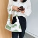 thumbnail image 4 of Bolsa Bolso de hombro de felpa con estampado de amor retro para mujer, bolso de mano de color de invierno (verde) JShteea Para Estrenar, 4 of 9