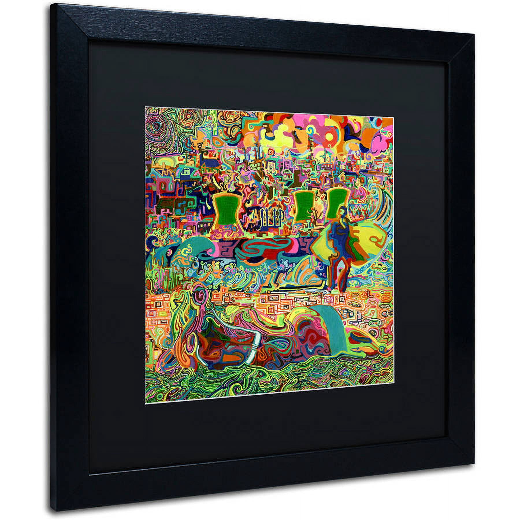 Trademark Fine Art "Fukushima Beach Party" Canvas Art by Josh Byer, Black Matte, Black Frame