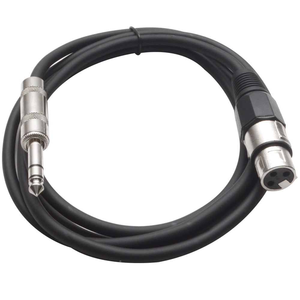 Seismic Audio 8 Pk of Multi-Color 6 Foot XLR Female to 1/4" TRS Patch Cables Balanced PA/DJ - SATRXL-F6-Multi