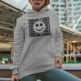 thumbnail image 2 of Feeling Lucky, St. Patrick's Day or Irish Themed, Groovy Retro Wavy Text Merch Gift, Heather Grey Hooded Sweatshirt or Hoodie, 2XL, 2 of 5