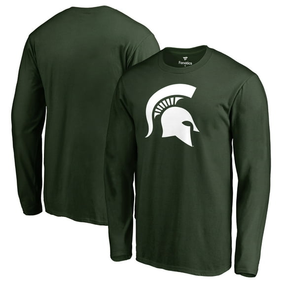 Men's Green Michigan State Spartans Primary Team Logo Long Sleeve T-Shirt