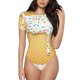 thumbnail image 1 of Balery White Ice Cream Body de cuello redondo de manga corta para mujer Tops de manga corta Tops básicos-Medium, 1 of 7