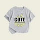 thumbnail image 5 of Gibobby Camisa&nbsp;Moda Verano Nueva ropa para niños Estilo de Europa y Unidos Camiseta de manga corta para niñas Camiseta con cuello redondo estampada con conejito de Pascua （Gris， 4-5 Años), 5 of 5