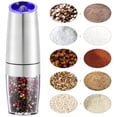 thumbnail image 1 of Battery Operated Stainless Steel Pepper or Salt Grinder (Size 7.9” x 2”), 1 of 5