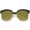 Black-Gold / Gold Mirror, variant on sunglassLA Unisex Womens Oversize Half-Frame Mirrored Flat Lens Round Sunglasses (Tortoise-Gold / Purple Mirror) - 58mm