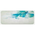 thumbnail image 1 of Abstract Kitchen Mat, Color Gradient Effect Isolated Flower Petal Stem Forms Digital Art, Plush Decorative Kitchen Mat with Non Slip Backing, 47" X 19", Pale Blue and White, by Ambesonne, 1 of 1