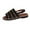 Black, variant on BADHUB Flat Sandals for Women 2025 Dressy Wide Width Comfortable Slip On Cross Bands Strappy Open Toe Ankle Buckle Plait Slide Sandals Black 42