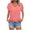 Watermelon Red, variant on AherBiu Summer Tops for Women Short Sleeve V Neck Basic Comfy Tshirts High Low Irregular Plain Tees