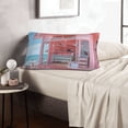 thumbnail image 6 of Lsque Pastel Pink Beach Cafe Pattern Pillow Case – Soft & Cozy Throw Pillow Cover, Hypoallergenic Cushion Case for Sleeping Women with Envelope Closure-20"x30", 6 of 6