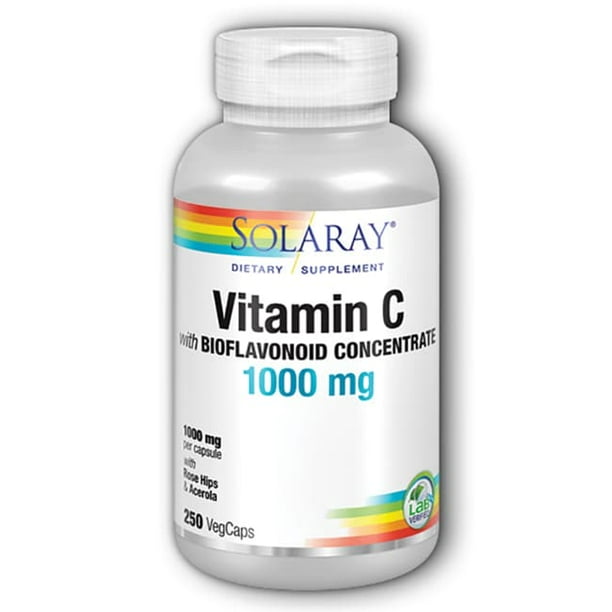Solaray Vitamin C with Bioflavonoid Concentrate 1000mg, Healthy Immune