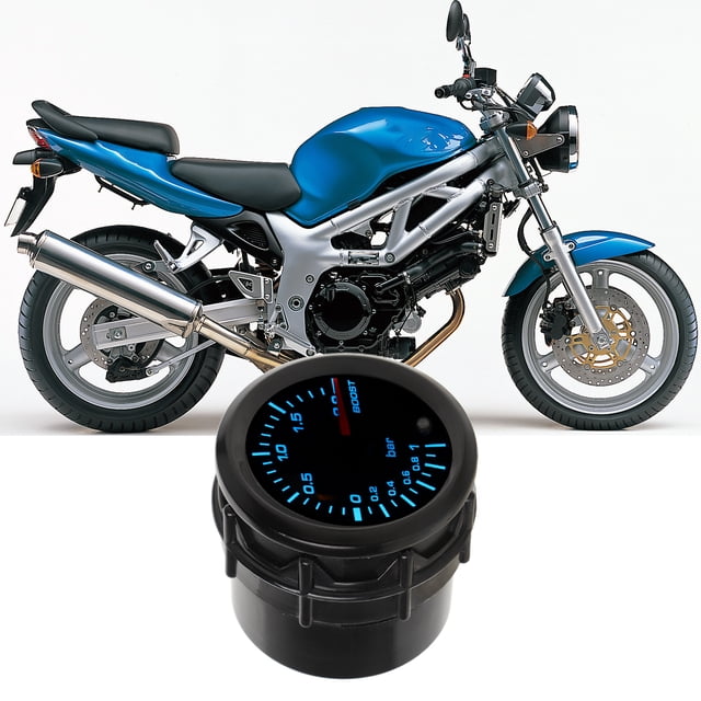 Turbo Boost Gauge, Pontero de 52 mm Turbo Boost Medidor Pantalla Transparente Para Automóviles Modificados por gasolina