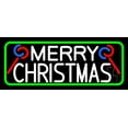 thumbnail image 1 of White Merry Christmas With Candy Stick LED Neon Sign 10 x 24 - inches, Clear Edge Cut Acrylic Backing, with Dimmer - Bright and Premium built indoor LED Neon Sign for special occasion decor., 1 of 7