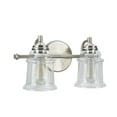 thumbnail image 4 of Aspen Creative 62082, 2-Light Bathroom Vanity, 15 1/4" Wide, Transitional Design, Brushed Nickel, 4 of 6