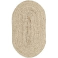 thumbnail image 2 of SAFAVIEH Cape Cod Aldous Braided Striped Jute Area Rug, 4' x 6' Oval, Natural, 2 of 10