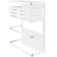 thumbnail image 1 of Cateissary Estante de refrigerador multifuncional blanco, estante de pared lateral para lavadora de horno microondas de hierro forjado, estante Cocina y Comedor Blanco L Cateissary HA027024-02, 1 of 6