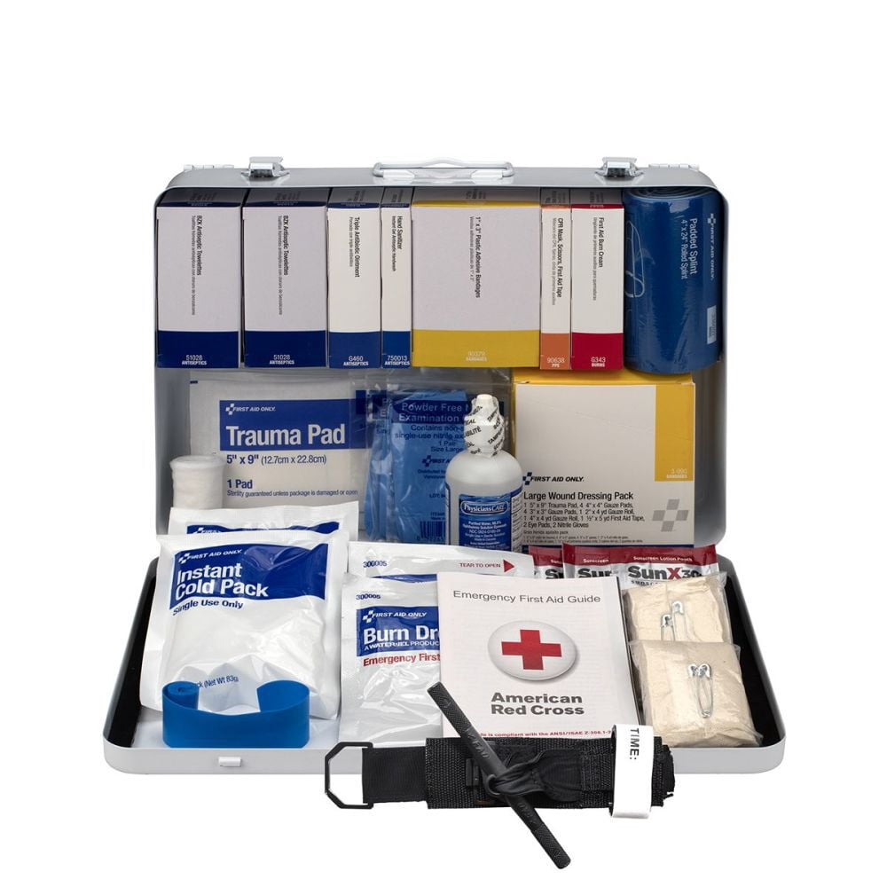 First Aid Only First Aid Kit 50 Person Contractor Metal Portable