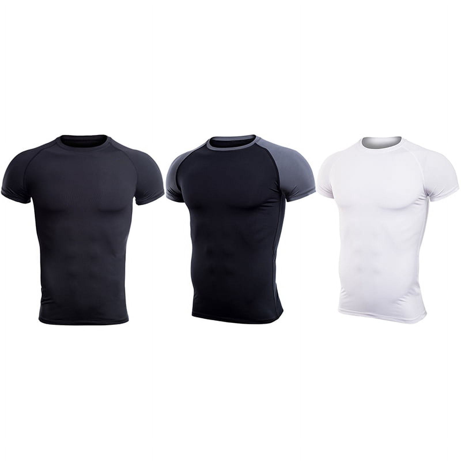 Men's Fitness Shirt Slim Exercise Tops Short-sleeved Sports T-shirt Tops Tee