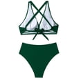 thumbnail image 7 of Bathing Suit for Women Two Piece Swimsuit High Waisted Bikini V Neck Front Two Piece Swimsuit Bathing, 7 of 7
