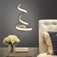 thumbnail image 2 of Lámpara de pared LED en espiral minimalista moderna, lámpara de noche creativa para pasillo de dormitorio, lámpara de pared para sala de estar, aplique de pared de metal de aluminio, 2 of 5