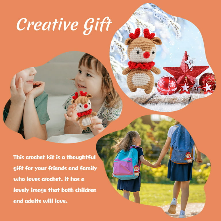Crochet Kit for Beginners,Beginner Crochet Kit for Adults Kids,Crochet  Animal Kit with Step-by-Step Video Tutorials and Beginner Crochet