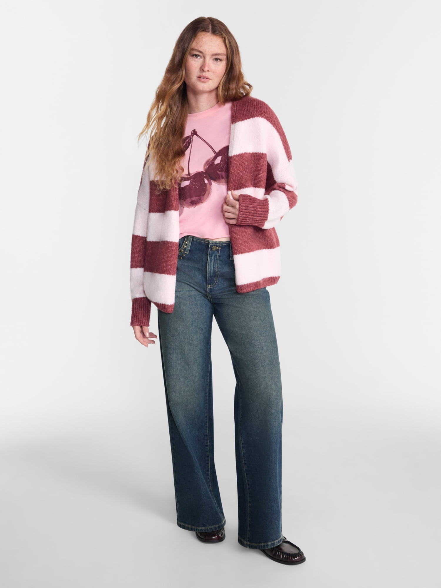 No Boundaries Women's Open Front Cardigan, Women's XXS-4X