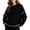 Black, variant on Womens Wool Sweaters Crew Neck Relaxed Fit Contrast Trim Knit Pullover Long Sleeve Casual Cozy Winter Sweater Gray L