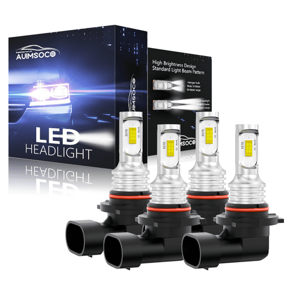 For Chevy Silverado Tahoe C/K 1500 2500 1994-1998 9005 9006 LED Headlights High Low Light Bulbs