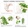 thumbnail image 3 of Planta colgante artificial Mkono Pothos con maceta y colgador de macramé, 3 of 7