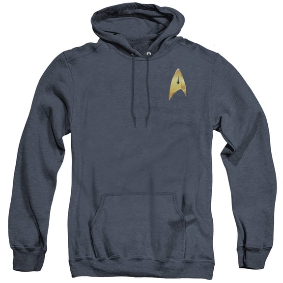 Star Trek Discovery Command Badge Adult Heather Hoodie Sweatshirt Navy