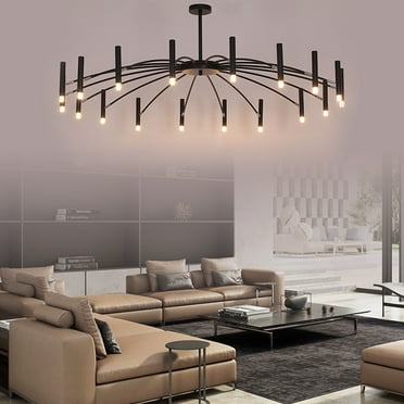 Modern Black Branch Chandelier Metal Pendant Light Nordic Ceiling Lamp Fixtures