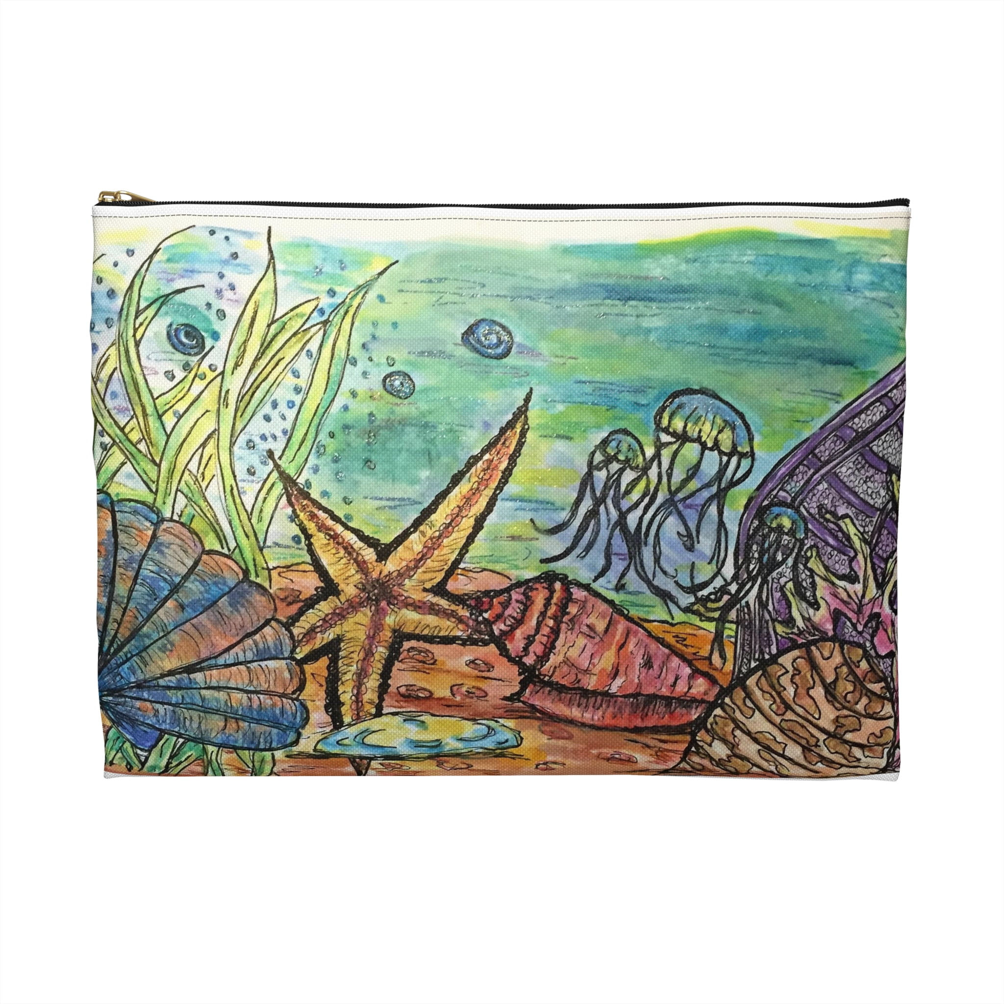Under Water Fun Pouch  - Durable and Versatile Cosmetic Bag or Pencil Case