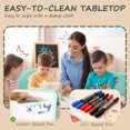 thumbnail image 4 of Qaba Adjustable Height Activity Table and 4 Chair Set, Green MDF, 47.2"W, Easy-Clean Surface for Playrooms, Classrooms, 1.5-8 Years, 4 of 7