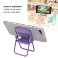 thumbnail image 2 of Phone Stand TPR Material Sturdy Safe Mobile Holder Portrait Landscape Mode Watching Stool Shape Auxiliary Decorative Portable for Mobile Holder (Purple), 2 of 9